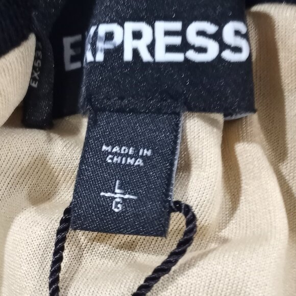 EXPRESS BLACK RAYON\POLYESTER LINED PENCIL SKIRT WOMEN SIZE L - Picture 3 of 7